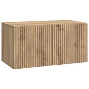 vidaXL Väggmonterad TV-bänk Väggmonterad Artisan-ek 59,5 x 31 x 30 cm