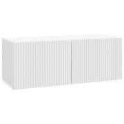 vidaXL Väggmonterad TV-bänk Vit 78,5 x 31 x 30 cm Konstruerat trä