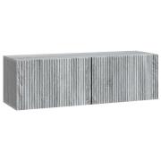 vidaXL Väggmonterad TV-bänk Väggmonterad Grå sonoma-ek 98 x 31 x 30 cm