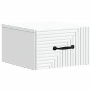 vidaXL Väggmonterat Sängbord Vit 34,5 x 33 x 20 cm Konstruerat trä