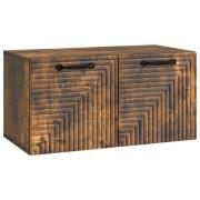 vidaXL Väggmonterad TV-bänk Rökt ek 59,5 x 31 x 30 cm Konstruerat trä