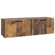 vidaXL Väggmonterad TV-bänk Väggmonterad Gammalt trä 98 x 31 x 30 cm