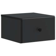 vidaXL Väggmonterat Sängbord Svart 34,5 x 33 x 20 cm Konstruerat trä