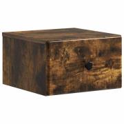 vidaXL Väggmonterat Sängbord Rökt ek 34,5 x 33 x 20 cm Konstruerat trä