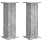 vidaXL Växtställ 2 pcs Betonggrå 30,5 x 30 x 80,5 cm Konstruerat trä