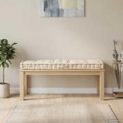 vidaXL Dyna till pallsoffa bomull 120x40x7 cm beige