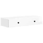 vidaXL Väggmonterad sidobord Vit högglans 87,5 x 34,5 x 17 cm