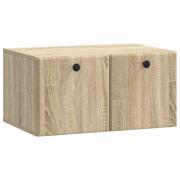 vidaXL Väggmonterad TV-bänk Väggmonterad Sonoma-ek 59,5 x 41 x 30 cm