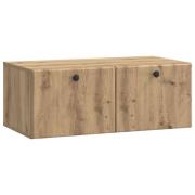 vidaXL Väggmonterad TV-bänk Väggmonterad Artisan-ek 78,5 x 41 x 30 cm