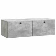 vidaXL Väggmonterad TV-bänk 98 x 41 x 30 cm Betonggrå Konstruerat trä