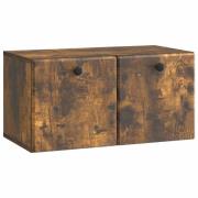 vidaXL Väggmonterad TV-bänk Rökt ek 59,5 x 31 x 30 cm Konstruerat trä