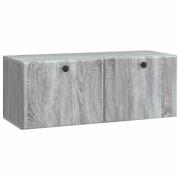 vidaXL Väggmonterad TV-bänk 78,5 x 31 x 30 cm Grå Sonoma