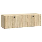vidaXL Väggmonterad TV-bänk 98 x 31 x 30 cm Sonoma-ek Konstruerat trä