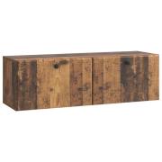 vidaXL Väggmonterad TV-bänk 98 x 31 x 30 cm Gammalt trä