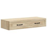 vidaXL Väggmonterad sidobord Sonoma-ek 87,5 x 34,5 x 17 cm