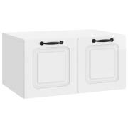 vidaXL Väggmonterad TV-bänk Vit högglans 59,5 x 41 x 30 cm