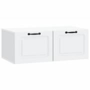 vidaXL Väggmonterad TV-bänk Vit 78,5 x 41 x 30 cm Konstruerat trä