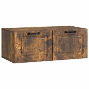 vidaXL Väggmonterad TV-bänk Rökt ek 78,5 x 41 x 30 cm Konstruerat trä