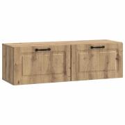 vidaXL Väggmonterad TV-bänk Artisan-ek 98 x 31 x 30 cm Konstruerat trä