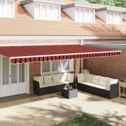 vidaXL Markiskappa Ersättning Orange / Svart / Gul 6 m Polyester