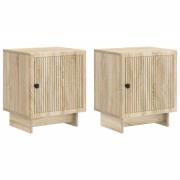 vidaXL Nattduksbord 2 pcs Sonoma-ek 43 x 34,5 x 50 cm Konstruerat trä