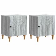 vidaXL Nattduksbord 2 pcs Grå sonoma-ek 43 x 34,5 x 50 cm