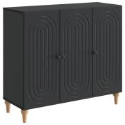 vidaXL Sideboard Svart 89 x 34,5 x 80 cm Konstruerat trä