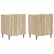 vidaXL Nattduksbord 2 pcs Sonoma-ek 43 x 34,5 x 52 cm Konstruerat trä