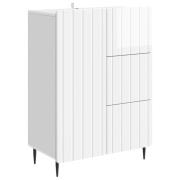 vidaXL Sideboard Vit högglans 66 x 34,5 x 91,5 cm Konstruerat trä