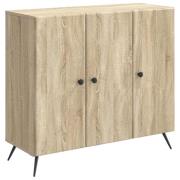 vidaXL Sideboard Sonoma-ek 89 x 34,5 x 80 cm Konstruerat trä