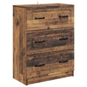 vidaXL Lådans skåp Gammalt trä 66 x 34,5 x 87 cm Konstruerat trä