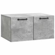 vidaXL Väggmonterad TV-bänk Väggmonterad Betonggrå 59,5 x 41 x 30 cm
