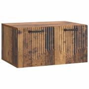 vidaXL Väggmonterad TV-bänk Gammalt trä 59,5 x 41 x 30 cm