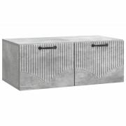 vidaXL Väggmonterad TV-bänk Väggmonterad Betonggrå 78,5 x 41 x 30 cm
