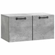 vidaXL Väggmonterad TV-bänk Väggmonterad Betonggrå 59,5 x 31 x 30 cm