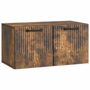 vidaXL Väggmonterad TV-bänk Rökt ek 59,5 x 31 x 30 cm Konstruerat trä