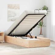 vidaXL Ottoman Sängram Naturfärg 75 x 190 cm Massivt furu