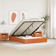 vidaXL Bäddsoffa med förvaring VaxBrun 120 x 190 cm Massivt furu