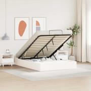 vidaXL Bäddsoffa med förvaring Vit 160 x 200 cm Massivt furu