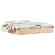 vidaXL Bäddsoffa med förvaring Naturfärg 180 x 200 cm Massivt furu