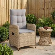 vidaXL Fällbar trädgårdstol Beige och Ljusgrå 57 x 63 x 94 cm