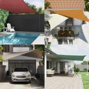 vidaXL Solskugge segel Orange och Brunt 6 x 6 x 6 m