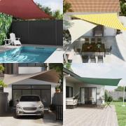 vidaXL Solskugge segel Gul och Vit 4 x 5 x 6,4 m 100% polyester oxford