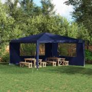 vidaXL Partytältvägg 2 pcs 400 x 195 cm Blå PE och stål