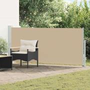 vidaXL Utfällbar sidomarkis Beige 500 x 140 cm Polyester