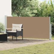 vidaXL Utfällbar sidomarkis Taupe 500 x 140 cm Polyester