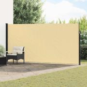 vidaXL Utfällbar sidomarkis Sand 500 x 220 cm Polyester