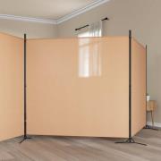 vidaXL 4-panelig rumsavskiljare Beige 698 x 180 cm Tyg