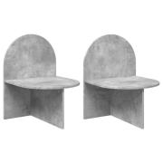 vidaXL Sängbord 2 pcs Betonggrå 48 x 49 x 65 cm Konstruerat trä