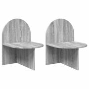 vidaXL Sängbord 2 pcs Grå sonoma-ek 48 x 49 x 65 cm Konstruerat trä
